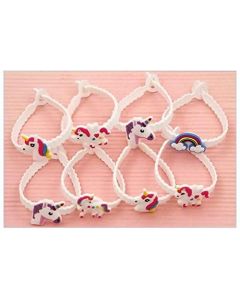 Pack of 12 Unicorn Party Rubber Bracelet for Birthday/Decorations 