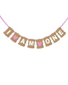 Cardstock I Am One String Banner for Birthday Decoration, 8ft (Multicolour)