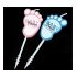 Unisex Baby Shower Foot Print Candles for Decoration (AN - 2289, Pink and Blue) - Pack of 5
