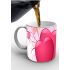 Pink Heart Print Valentine Mug