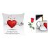Red Heart With White Valentine Cushion Combo