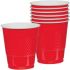 Solid Red Plastic Cups (Pack of 20) 