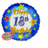 Happy 18 Birthday Holographic Foil Balloon (Blue)- 36 inch