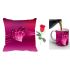 Valentine Cushion Cover, Mug & Red Rose 