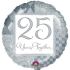 Silver  25 Years Together Anniversary Foil Balloon 