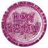 Glitz Birthday Premium Paper Plates (Pink) - Pack Of 8 