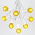 LED Fiber Optic Yellow Globe Light String Set