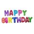 Happy Birthday Letter Foil Balloon set (Multi Color) 13 letters