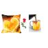 Yellow Heart Print Valentine Cushion Combo