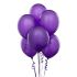 Premium Purple Metallic Latex Balloons (Pack Of 10) - 12