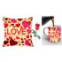 Love & Heart Print Valentine Cushion Combo