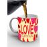Heart & Love Print Valentine Mug