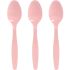 Solid Pink Plastic Party Spoons (Pack Of 24)