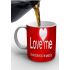 Love Me Print Valentine Mug