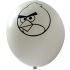 Angry Birds Printed Latex Balloons (White) - Pack Of 5