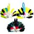 Assorted Multicolored Eye And Nose Feather Mask ( Set Of 3)