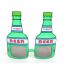 Beer Bottle Shaped Party Shades (Green)