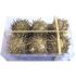 Decorations Furry Balls - Golden - (Pack of 6)