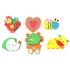 Assorted Cute Colorful Designs Clips (Pack Of 6)