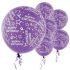 Happy B'day With Frills Latex Balloons (Purple) - Pack of 5