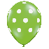 Polka Dots Latex Balloons (Kiwi Green) - Pack of 5 - 18