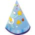 Happy Birthday Teddy Bear Cone Hats - Blue (Pack of 10)