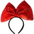 Sequin Bow Headband (Red)
