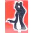 Valentine's Day Kissing Couple Candle