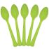 Solid Kiwi Green Plastic Party Spoons (Pack Of 24)