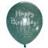 Happy B'day Cake Latex Balloons (Light Green) - Pack Of 5