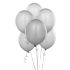 Premium Silver Metallic Latex Balloons (Pack Of 10)  - 12