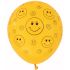 Multiple Smileys Yellow Latex Balloons (Pack of 5)