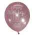 Happy B'day Cake Latex Balloons (Pink) - Pack Of 5