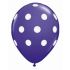 Polka Dots Latex Balloons (Purple) - Pack of 5 - 18