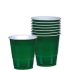 Solid Green Plastic Cups (Pack Of 20)