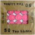 Tea Light Candle With Metal Base (Pink) - Pack of 50