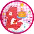 Happy Birthday Teddy Bear Plates - Pink (Pack of 10)