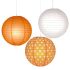 Orange Polka Dots Paper Lanterns (Set Of 3)