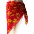 Yellow Flowers Print Red Sarong