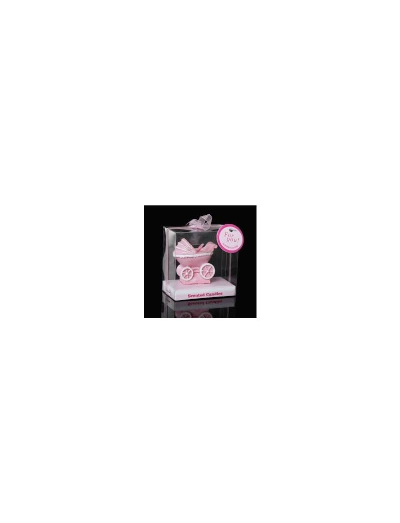 Cute Pink baby Carraige Candle