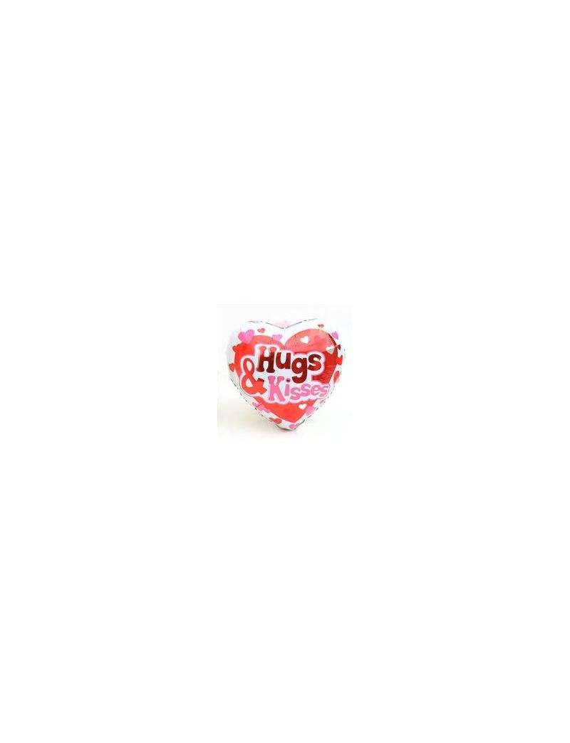Hugs and kisses foil balloon ( 45 cm by 45 cm) heart shape
