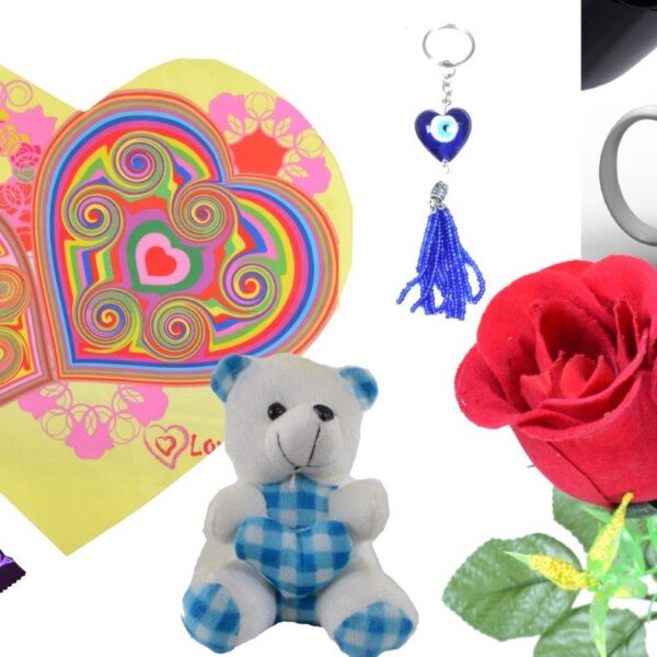 Multi Heart Yellow Valentine Combo (Pack Of 6)