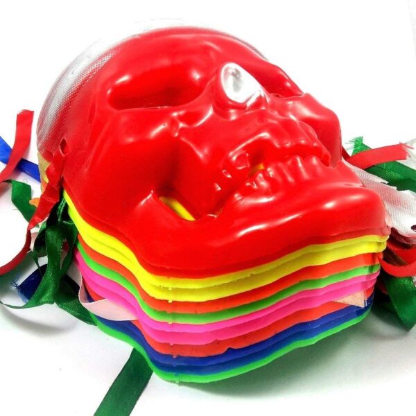 fluorescent Colourful Face Mask Halloween Props , Pirate Theme Party , Adult Party Supplies ,Party Prop Face Masks (Pack of 3) ,assorted colour
