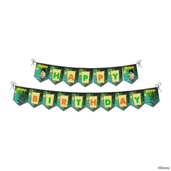 The Jungle Book Party Decorations - 90 Piece Includes 6 Danglers, 10 Party Hats, 10 Thankyou Cards, 1 Welcome Banner, 10 Invitations, 1 Bunting, 2 Centerpieces and 50 Baloons.