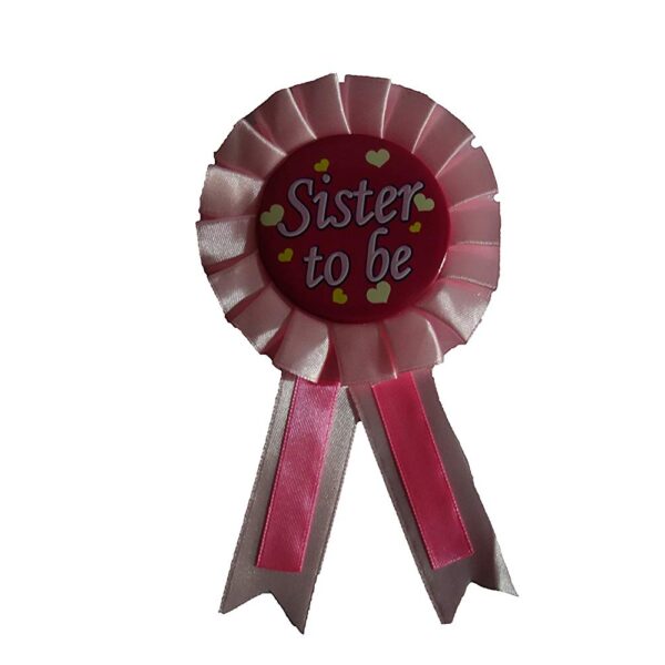 Sister to Be Ribbon Badge Baby Shower (1pc/Pack)
