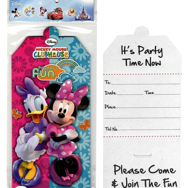 Minnie Club House Invitation Card, (10pcs/pack)