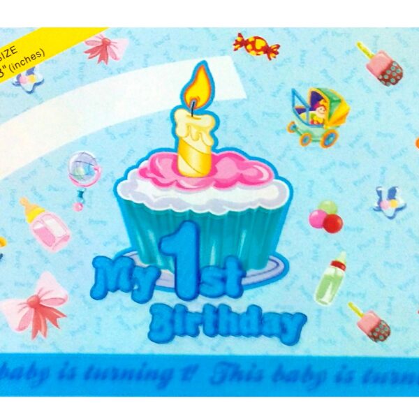 1st Birthday Poster - Large (Blue)