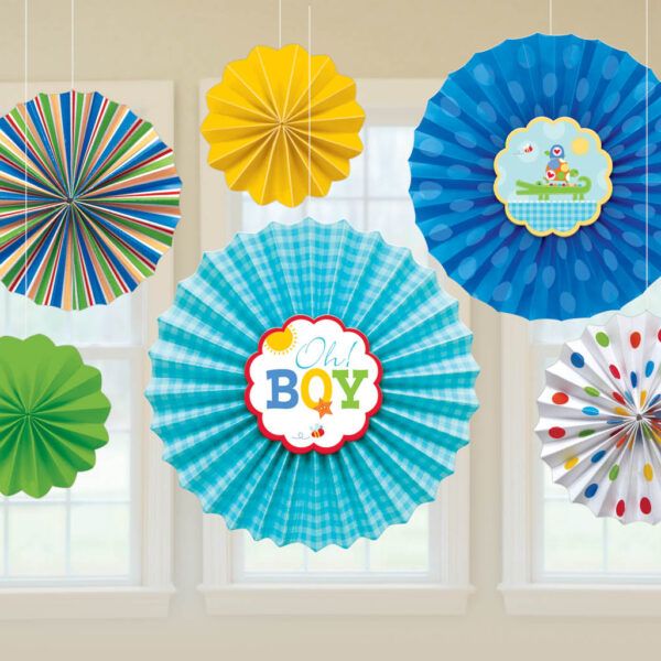 Paper Fan Decoration Ahoy Baby