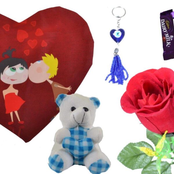 Red Cute Couple Design Valentine Combo (Pack Of 6)