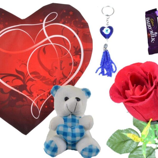 Red Designer Heart Valentine Combo (Pack Of 6)